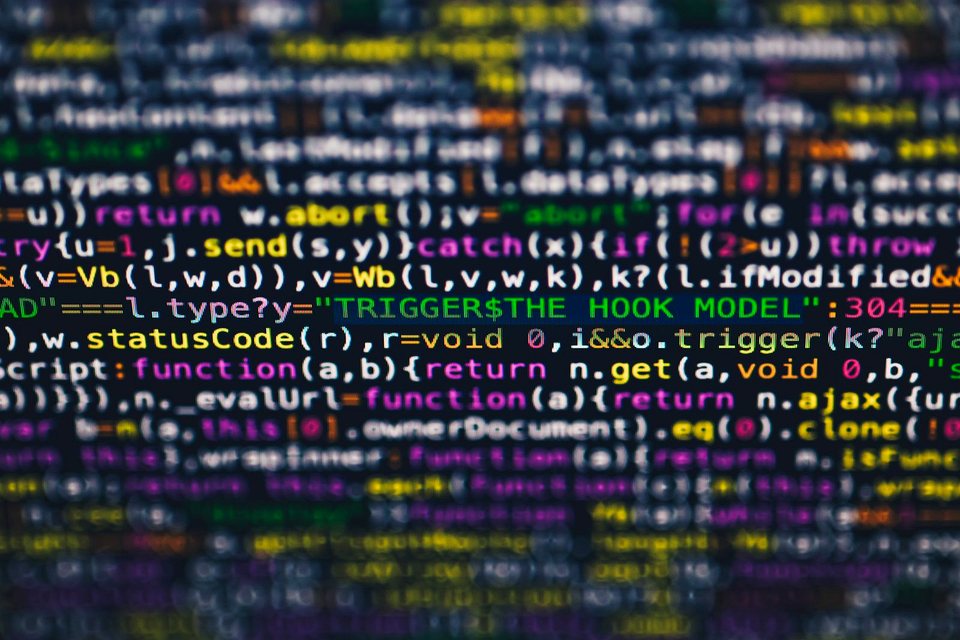Programming code on a screen